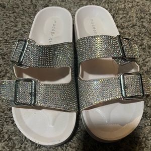 Madden Girl Pink Sparkly Sandals